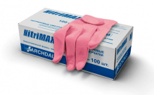 Перчатки NitriMAX нитриловые неопудренные, Розовые, размер S